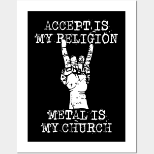 accept my religion Posters and Art